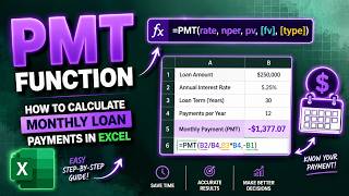 PMT Function | How To Calculate Monthly Loan Payments in Excel