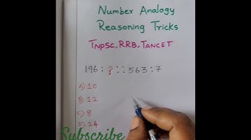 Number analogy in tamil/ Reasoning tricks #shorts #tnpsc #tancet #ssccgl #rrb #numberanalogy