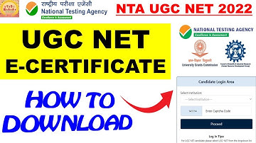How to download Ugc net 2022 E Certificate Full information #studybharat #Amanvohra #9888523440
