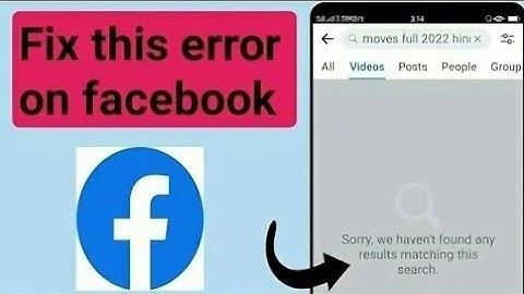 How to fix facebook search problem