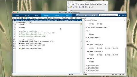 Sampling from the uniform and normal distributions in MATLAB