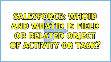 Salesforce: WhoId and WhatId is field or related object of activity or task? (2 Solutions!!)