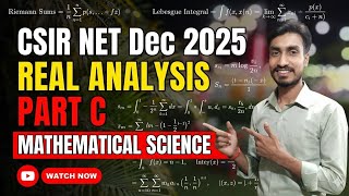 🔥 CSIR NET Dec 2025 Real Analysis Part C | Must Watch Questions!