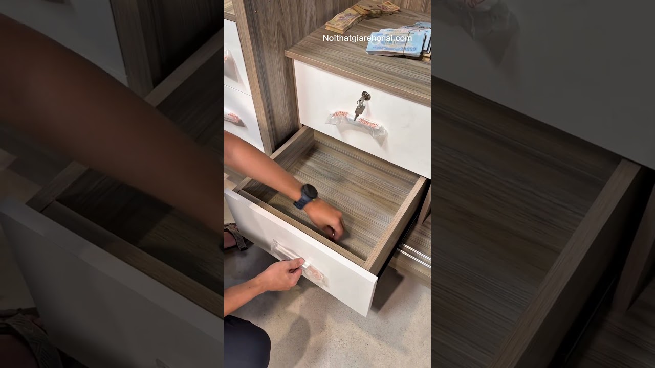 Современный шкаф со скрытым хранилищем 