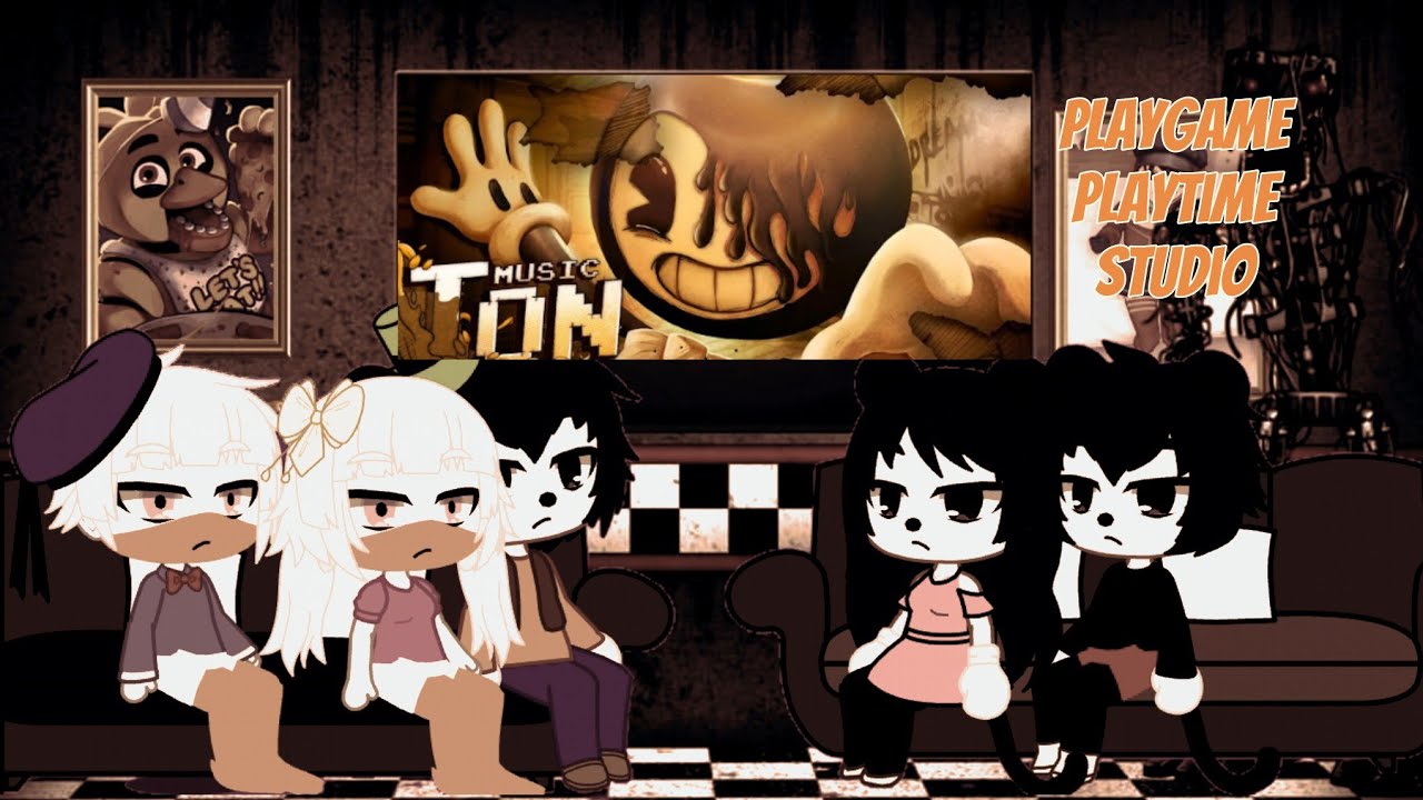 Mickey mouse e seus amigos reagindo ao Demônio de Tinta | Bendy | Papyrus DaBatata