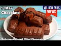 Homemade 5 STAR Chocolate Caramel Filled Bars Without MOULD [Recipe]