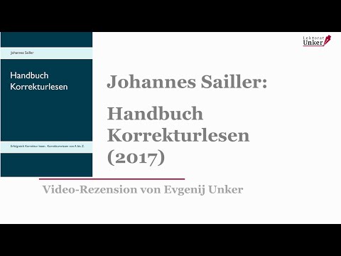 Lohnt sich die Lektüre? – Johannes Sailler: Handbuch Korrekturlesen