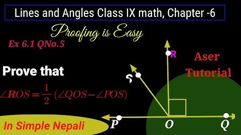 Class 9 math||Chapter 6||Lines and Angle||Exercise 6.5 QNo 5||C9m6.Aser
