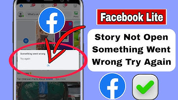 Facebook Lite Story Not Open Something Went Wrong Try Again Problem