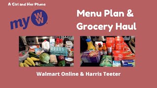 myWW Blue Menu Plan \& Grocery Haul | Walmart Online, Harris Teeter