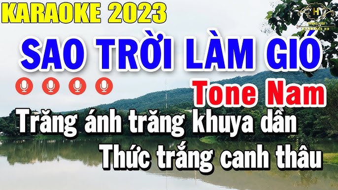 Sao Trời Làm Gió Karaoke Tone Nam ( F#m ) Dễ Hát Nhạc Sống | Trọng Hiếu