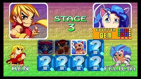 Super Puzzle Fighter II Turbo HD Remix Ken Gameplay