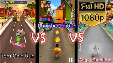 Tom gold Run Vs Run Sheeda Run Vs Angry Gran Run - Running Game  - What