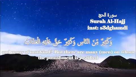 (أَلَمْ تَرَ أَنَّ اللَّهَ يَسْجُدُ لَهُ مَن في السَّمَاوَاتِ وَمَن فِي الْأَرْضِ)للقارئ|سعد الغامدي