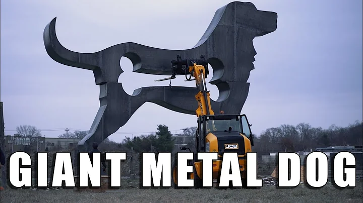 Giant 26ft Tall Metal Dog Sculpture on Highway 495...