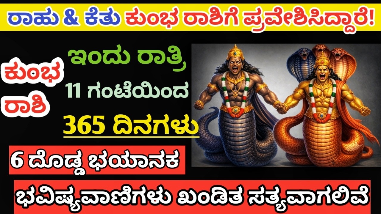 ಕುಂಭ ರಾಶಿಗೆ ಇಂದು ರಾತ್ರಿ ಭಾರಿ ಸ್ಫೋಟ!⚡ ರಾತ್ರಿ 11 ಬಳಿಕ ಕುಂಭ ರಾಶಿಯ ಜೀವನ ಸಂಪೂರ್ಣ ಬದಲಾವಣೆ!