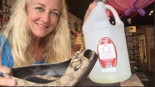 How to clean gucci shoes is the topic of this video. cobbler teri
edmonds uses lincloln ez-suede cleaner these fabric shoes.