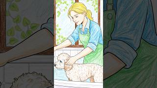 Dog Bath Time - How To Make Bathing Calm And Stress-Free Dog Colouring Pages