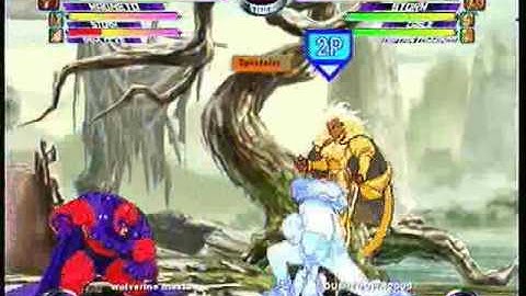 MvC2 Online (360): wolverine-master (MSP) vs DumitDown2009 (Storm/Cab/Cap) 1 .:4.15.10:.