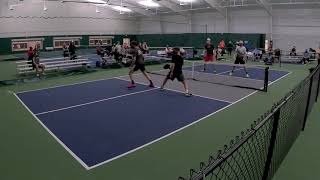 Top 3 pickleball player Riley Newman and Chris Ouellette take on Johan and Steve
