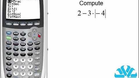 TI 83 84 Series Absolute Value