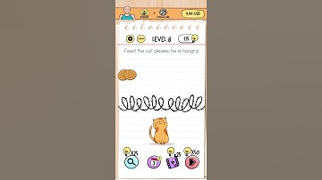 Brain Test Level 8 Answer | Feed the cat please, he is hungry