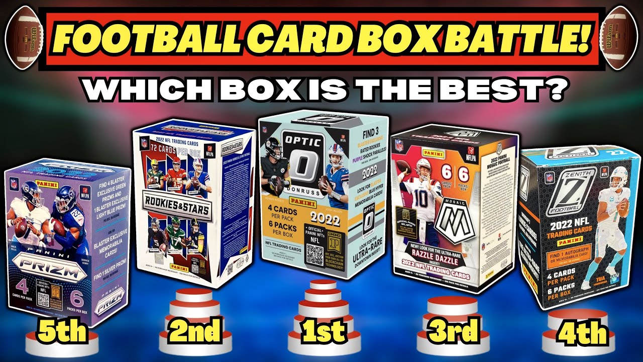 FOOTBALL CARD BOX BATTLE! 🏈 RANKING THE TOP 5 PRODUCTS! - TONS OF