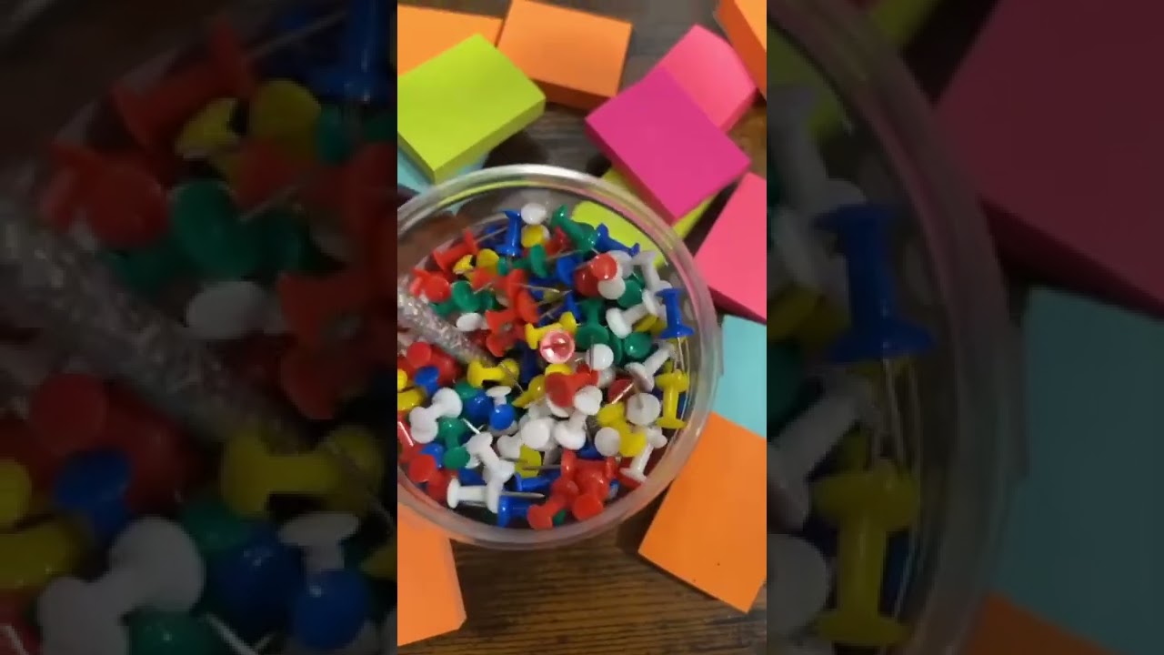 ASMR 🌈⚡ MOST satisfying sound effect using PUSH PIN  