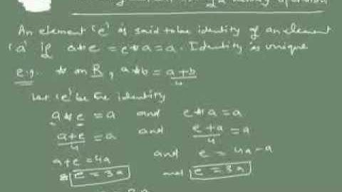 binary operation(identity and inverse)