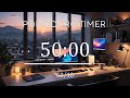 50/10 Pomodoro Timer ✨ Calming Piano + Frequency for Relaxing, Studying and Working ✨