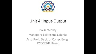 Introduction to Input-Output (Intel 80386)