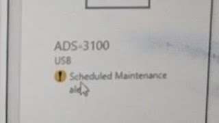 BROTHER ADS-3100 (Schedule Maintenance Alert error)
