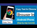 How To Copy Text In Chrome Browser In Android