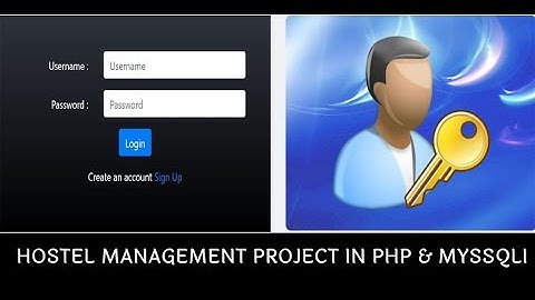 Hostel Management Project in PHP and MYSQLi