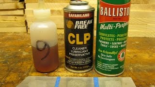 Powder Solvent Comparison Break Free CLP and Ballistol vs Hoppes #9