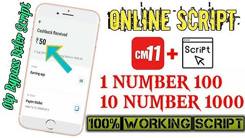 Online Script 🔥New App Refer Script !! Otp Bypass Refer script !! Money Adder Script