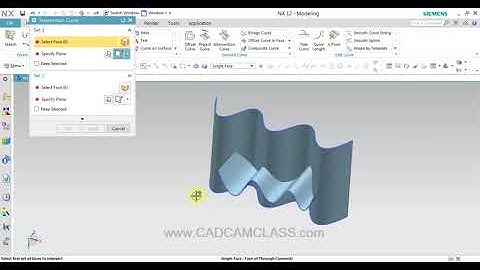 NX   INTERSECTION CURVE COMMAND IN NX 2