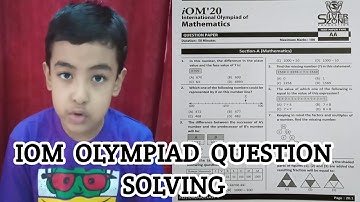 Q-8 to Q-13 Of International Olympiad Of Mathematics (IOM) Class-4 Question Paper 2020 Practice
