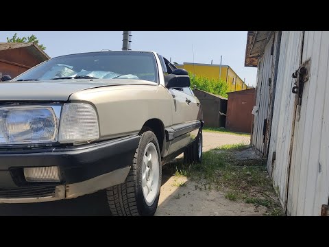 Audi 100. Золотая Дымка No.17. Замена стеклоподъёмника. Снятие дверной карты. Регулировка рамки.