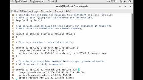 installation et configuration du serveur dhcp sur centOS7