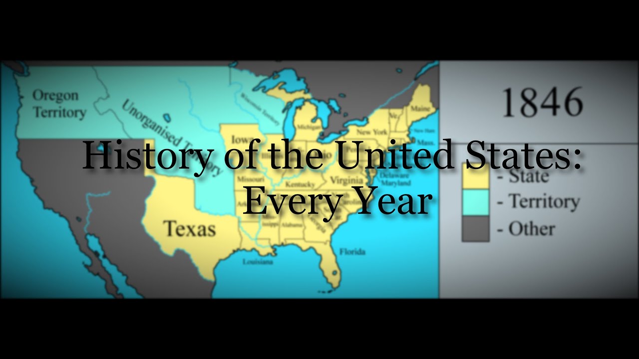 Digital map of the United States highlighting modern states and cities