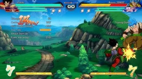 Base Vegeta EASY corner combo loops 47K damage DBFZ