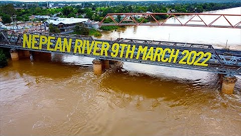 Nepean River Flooding 9th of March 2022 also Hawkesbury Valley way Windsor Western Sydney Australia