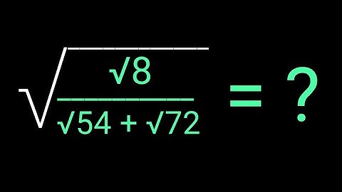 Nice Square root Math Simplification Olympiad Nice exponent
