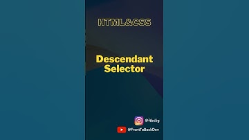 Let’s see how to use descendant selector in css. #shorts #csstricks #frontend #ui #webdevelopment