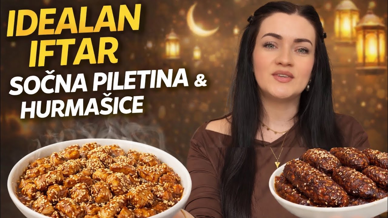 IFTAR - Piletina u susam umaku + turska riža | Najsočnije hurmasice 😍