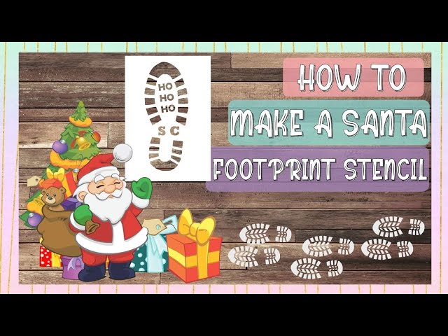 Santa Footsteps Stencils - Stencil Revolution