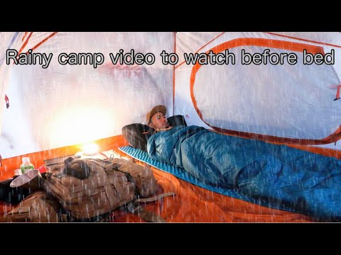 雨のソロキャンプ｜テントの中で寒さと雨を凌ぐぼっちキャンプ-ASMR