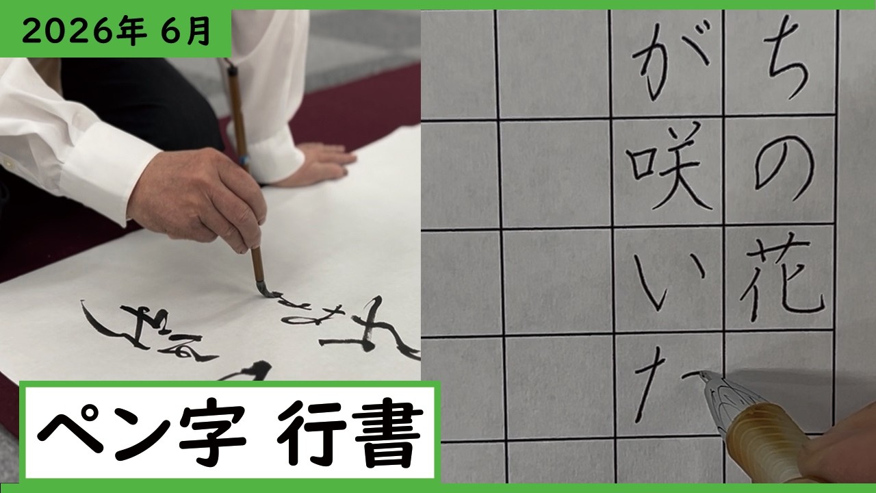 書道手本】6月課題書いてみました！大人ペン字行書編【ペン字】【行書