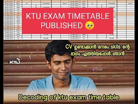 KTU EXAM TIMETABLE PUBLISHED ? | KTU Exam Timetable Troll | KTU S1 , S3 Timetable | Hope Gone ?